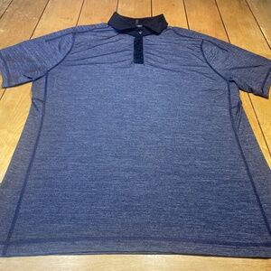 Lululemon Assert Polo Heathered Inkwell/Black Size XL Performance Stretch